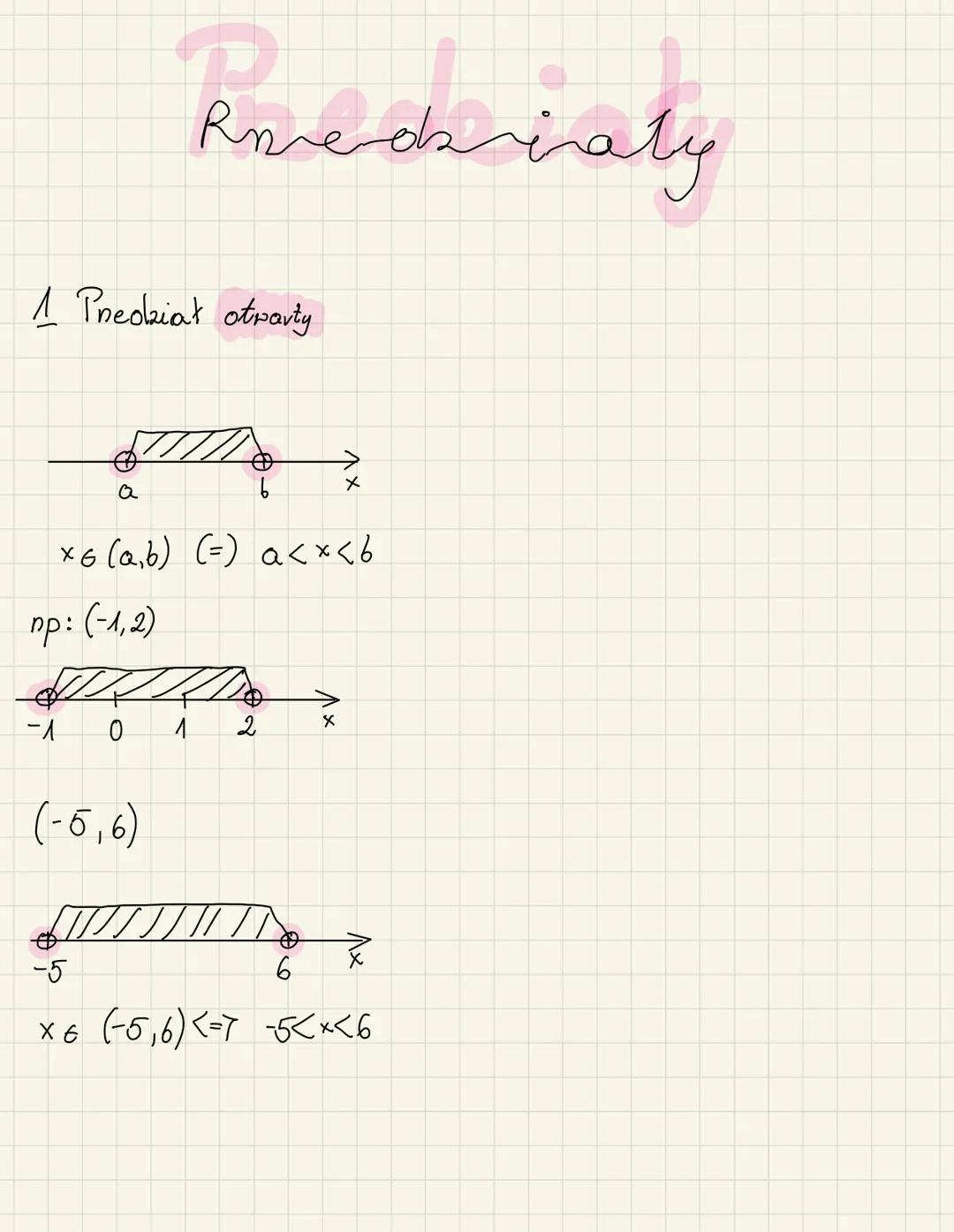 1 Predział otwarty
np:
-1
а
Reedialy
isty
0
x6 (a,b) (=) a<x<b
(-1,2)
(-5,6)
1
เ
2
>
x
X
Z
-5
6
x6 (-5₁6) <=7 -5<x<6 1 Predział otwarty
np:
