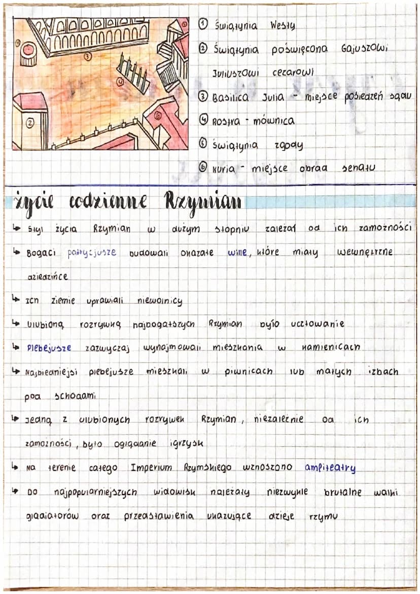 куйле
t
Rzym - Wieczne Miasto
↳ Rzym nazywany
miastem świaza
Wiecznym
Mréscie
swiątynie
Wiecznym Miastem byí
↳ powstały tam teatry, swiątyni