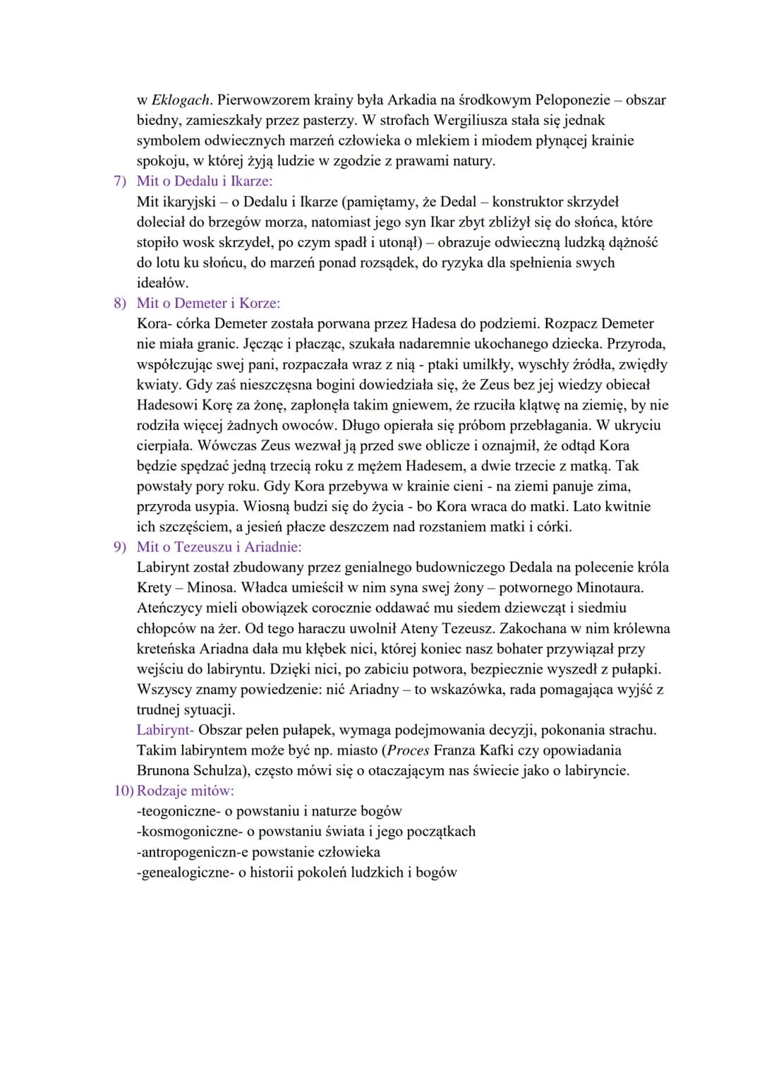 Mitologia
1) Mit o Prometeuszu:
Prometeusz był sobie tytanem i ulepił człowieka z gliny i łez, dusze mu dał z rydwanu
słońca, potem nauczył 