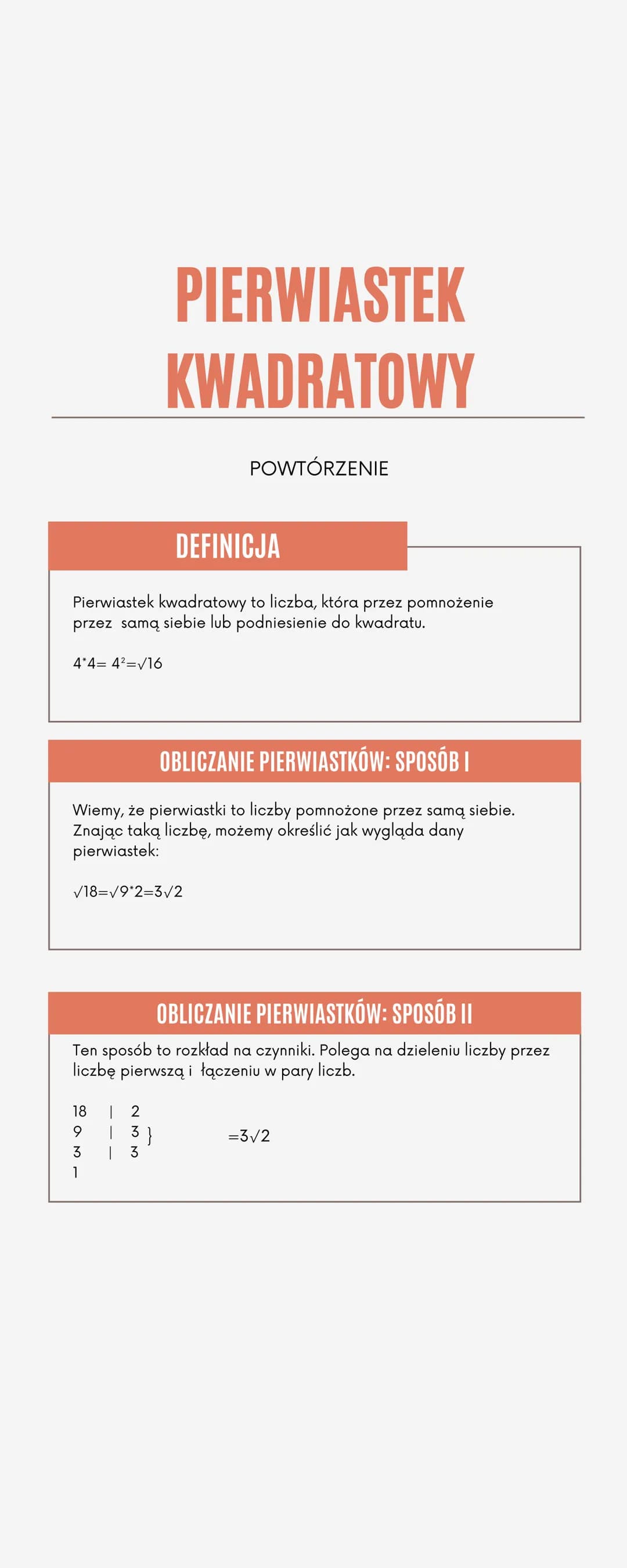 DEFINICJA
Pierwiastek kwadratowy to liczba, która przez pomnożenie
przez samą siebie lub podniesienie do kwadratu.
4*4= 4²=√16
OBLICZANIE PI