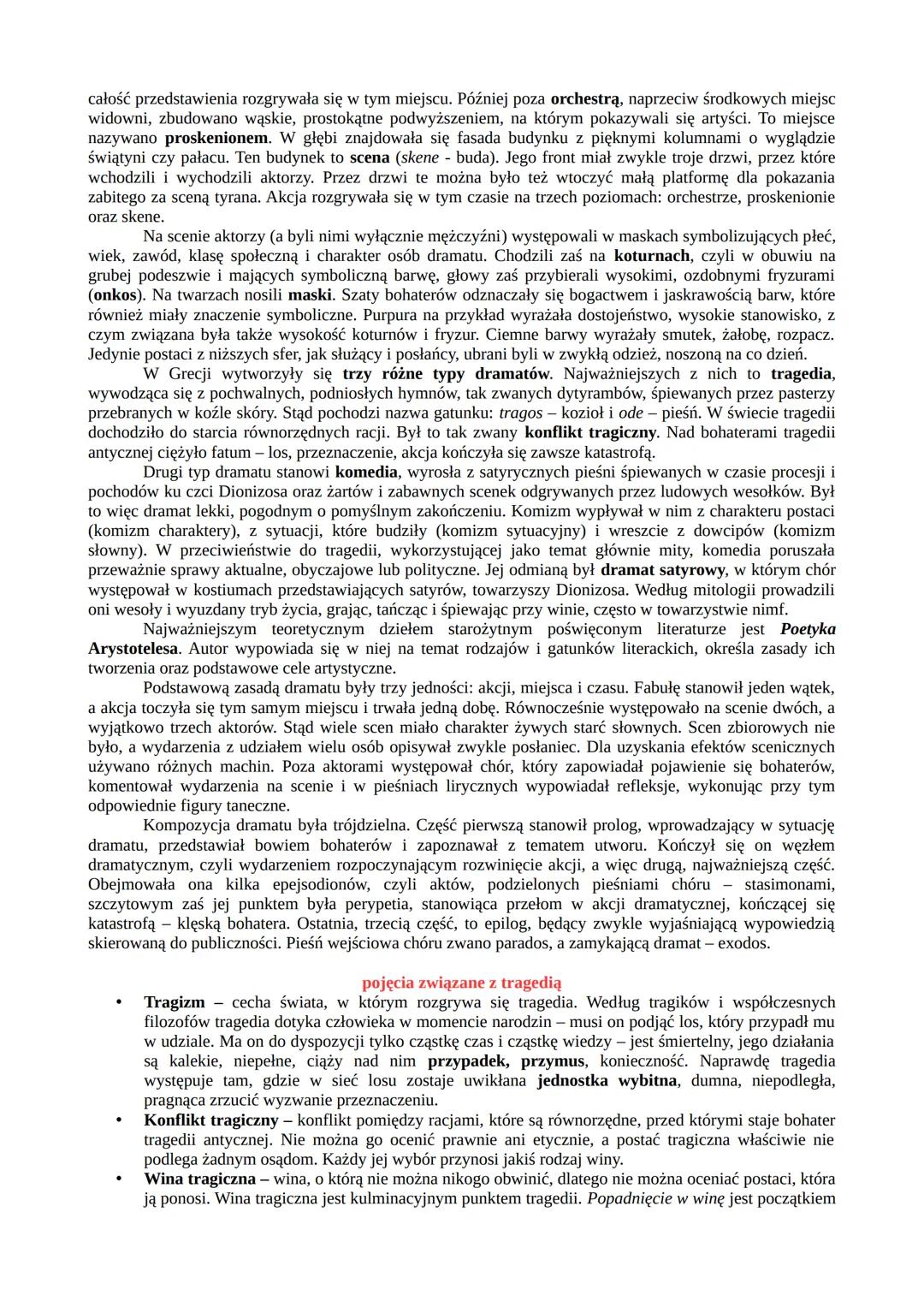 Król Edyp
rodzaj literacki: dramat
gatunek literacki: tragedia
czas i miejsce akcji
Akcja toczy się w czasach mitycznych w Tebach, gdzie pan
