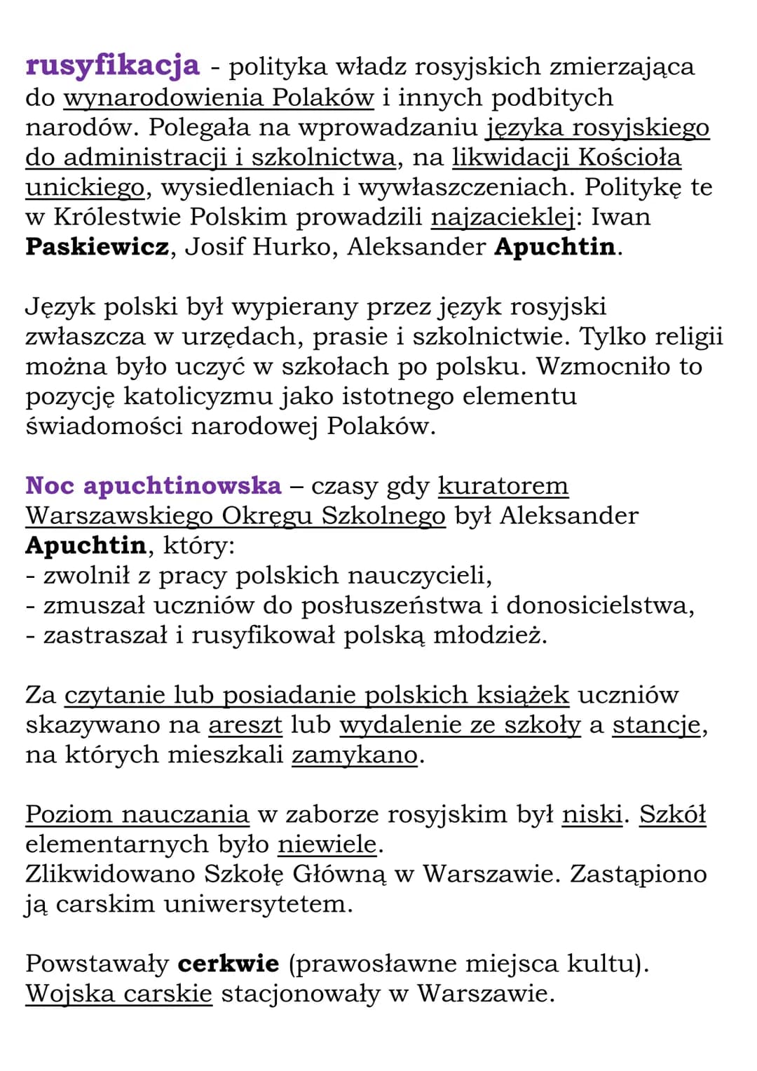 Walka o polskość w
zaborze rosyjskim
Po powstaniu styczniowym tożsamość narodowa
Polaków była podtrzymywana dzięki wspólnemu
językowi, kultu