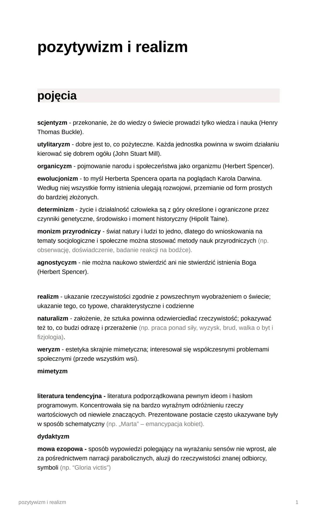 pozytywizm i realizm