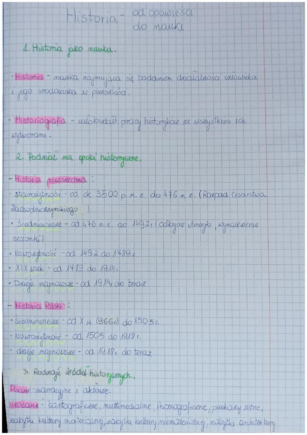 # Historia od opowieśca
do nauki

1. Historia jako nauka.

•Historia - nauka aajmująca się badaniem dzialalności calowieka
i jego srodowiska