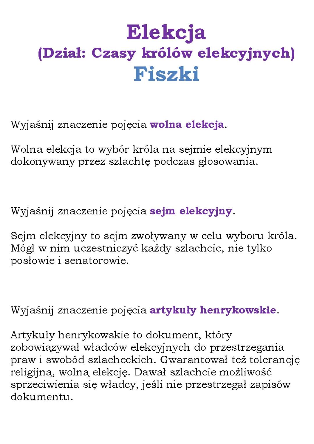 Pierwsza Wolna Elekcja w Polsce: Kandydaci, Zasady i Historia