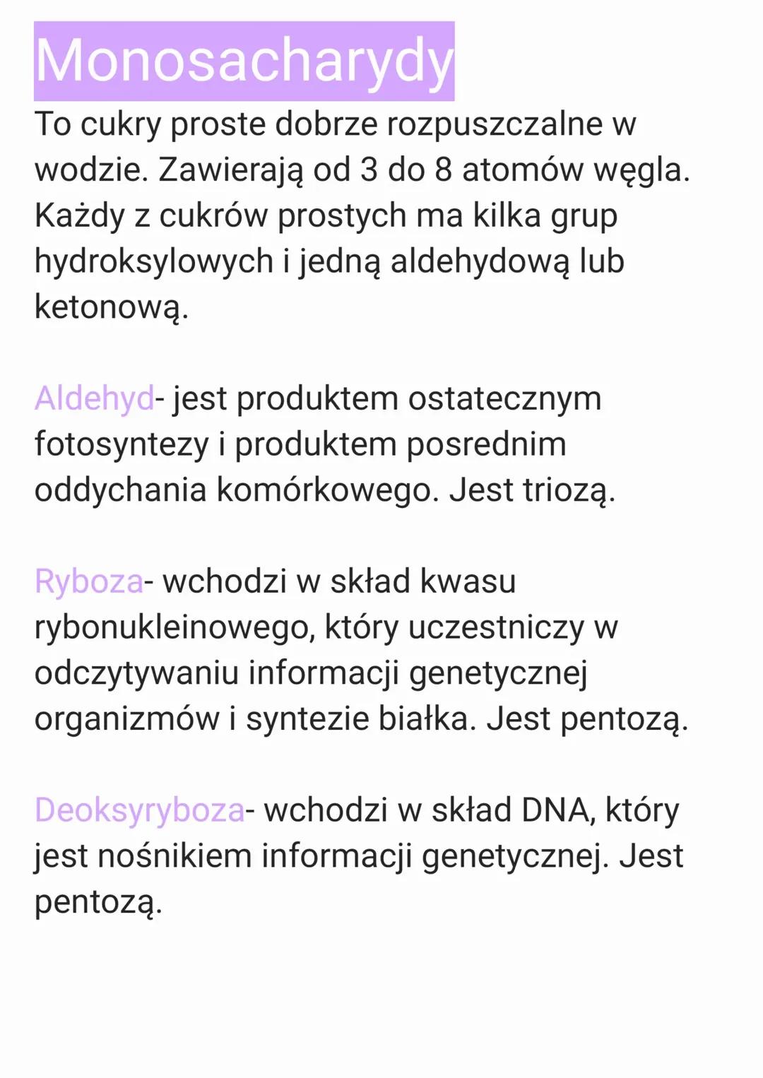 Sacharydy i lipidy