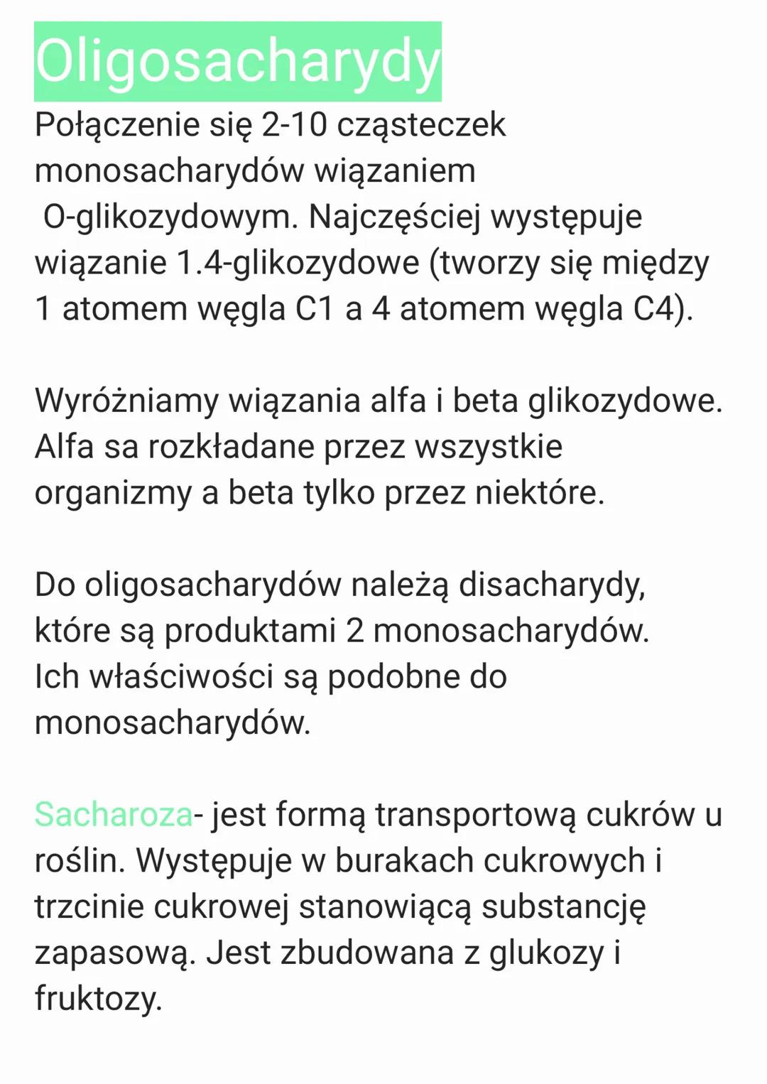Monosacharydy
To cukry proste dobrze rozpuszczalne w
wodzie. Zawierają od 3 do 8 atomów węgla.
Każdy z cukrów prostych ma kilka grup
hydroks