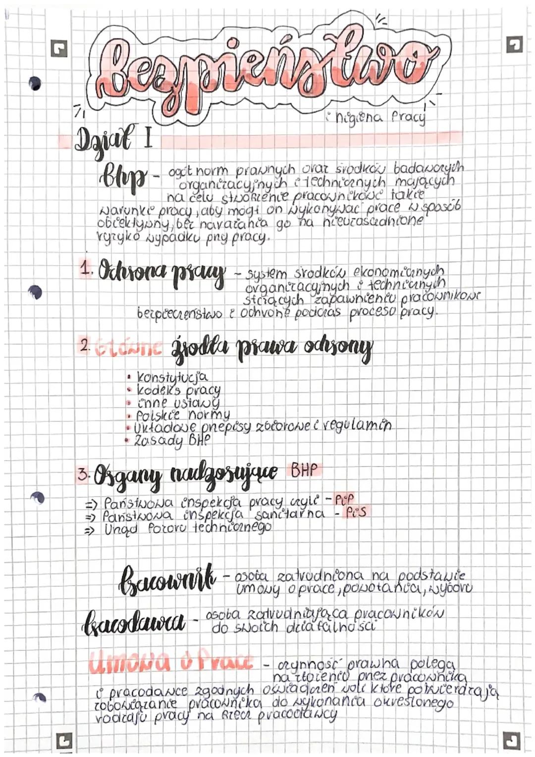 Bezpieczeństwo i higiena pracy - Kluczowe zagadnienia BHP