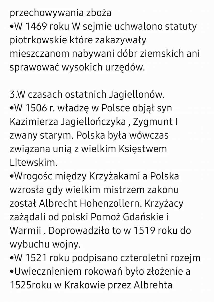 W Rzeczpospolitej szlacheckiej
1.Demokracja szlachecka
• Szlachta to potomkowie rycerstwa, które
pod koniec XV wieku zajęło się
zarządzaniem
