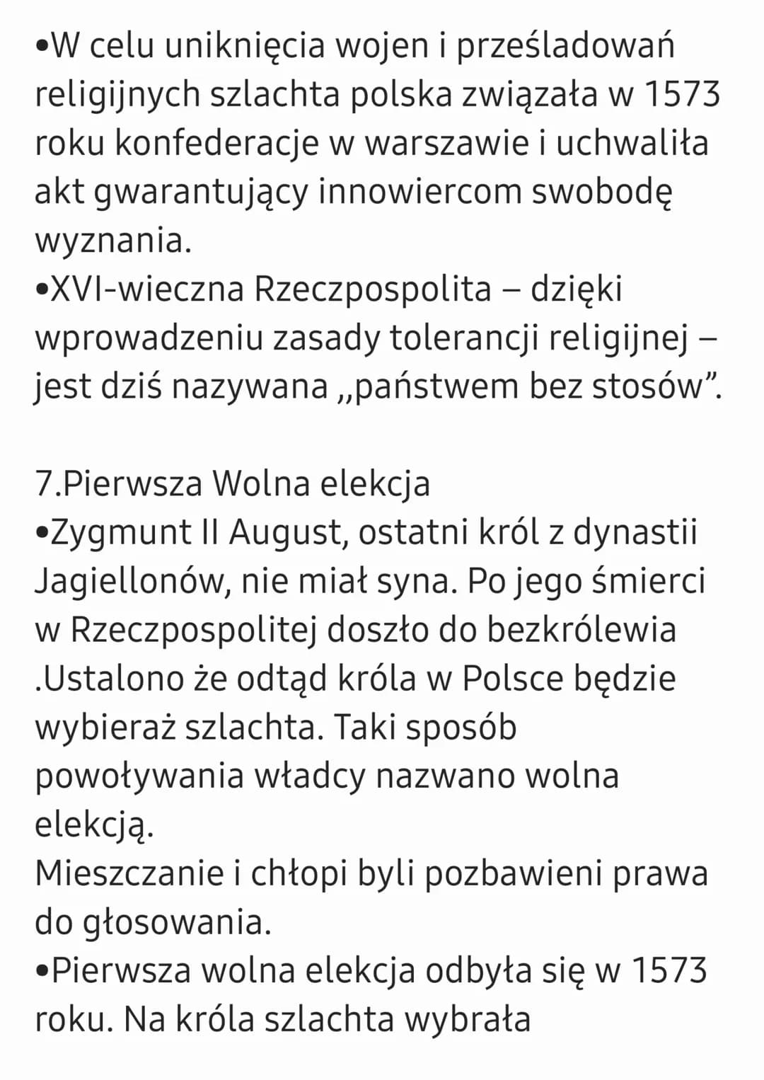 W Rzeczpospolitej szlacheckiej
1.Demokracja szlachecka
• Szlachta to potomkowie rycerstwa, które
pod koniec XV wieku zajęło się
zarządzaniem