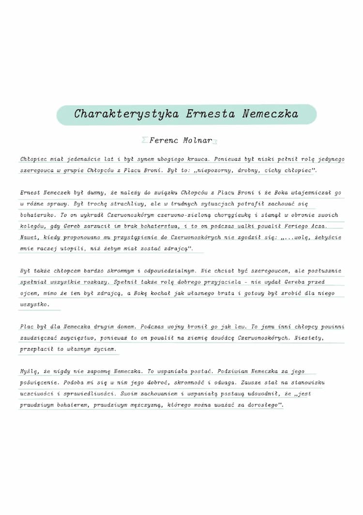 Know Charakterystyka Ernesta Nemeczka thumbnail