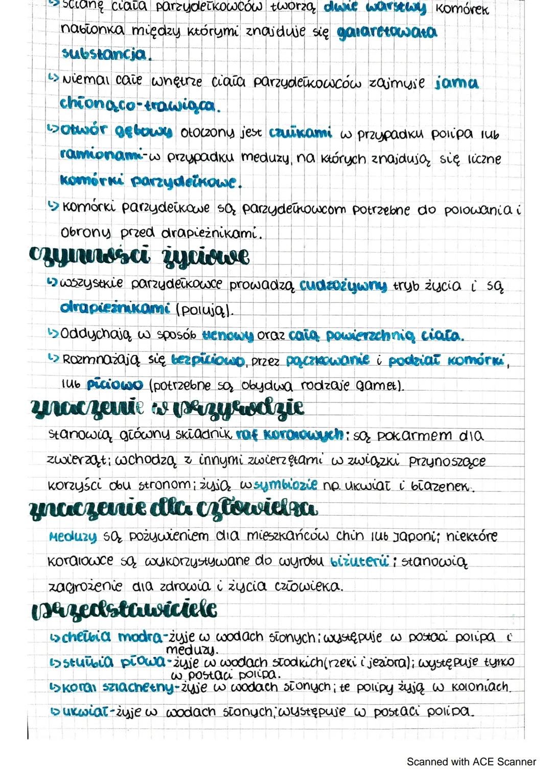 biologia
vriejsce życia
żyją jedynie w środowisku wodnym, głównie w morzach i
Oceanach. są to najprostsze zwierzęta tkankowe.
charalzterysty