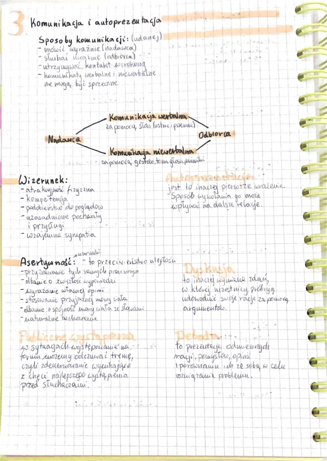 Dział 1 Temat: 3 Komunikacja i autoprezentacja, 4 Życie rodzinne