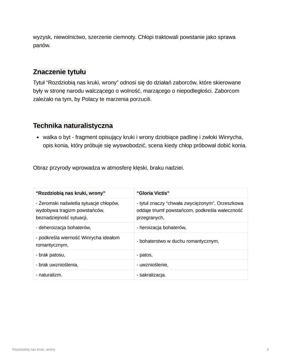 Rozdziobią nas kruki, wrony
Author
Score
Completed
Status
Ⓒ Type
Miejsce akcji
Rozdziobią nas kruki, wrony
Stefan Żeromski
@December 2, 2023