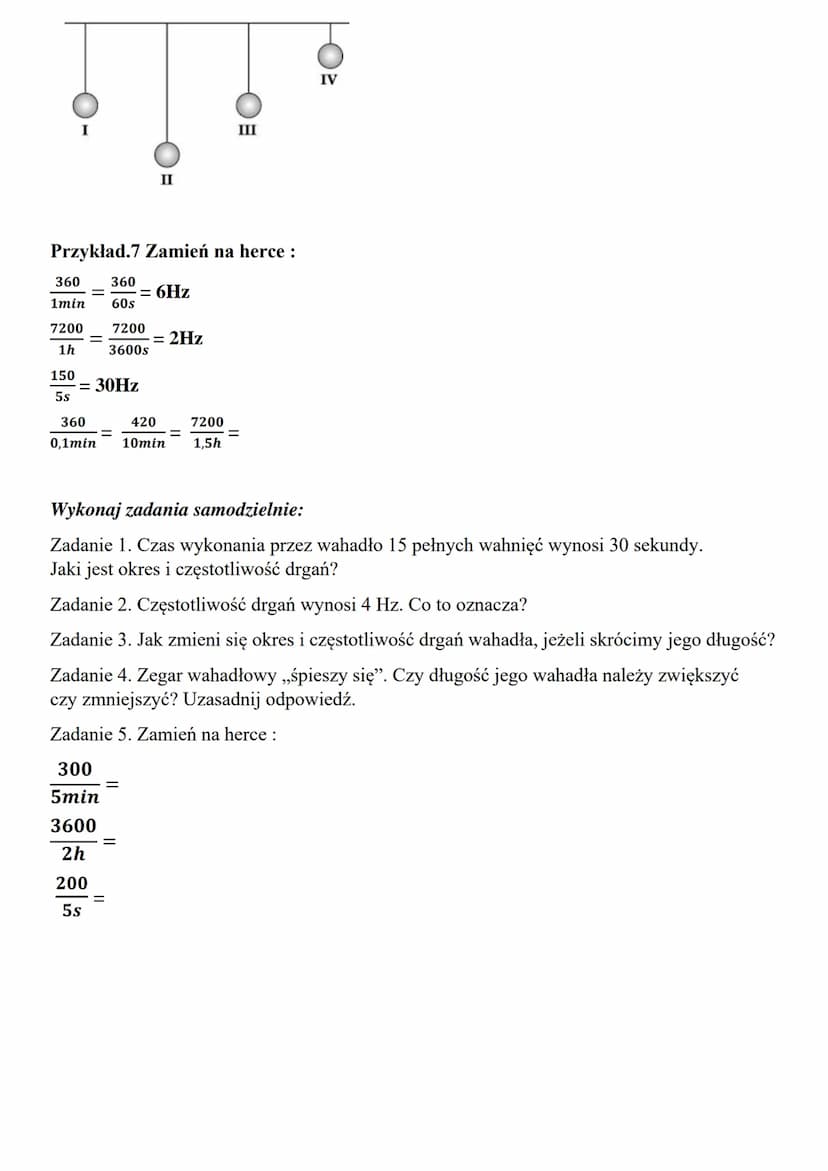 Temat: Ruch drgający.
Ruch drgający:
- zachodzi tam i z powrotem po tym samym torze,
- powtarza się w równych odstępach czasu.
Przykłady:
wa