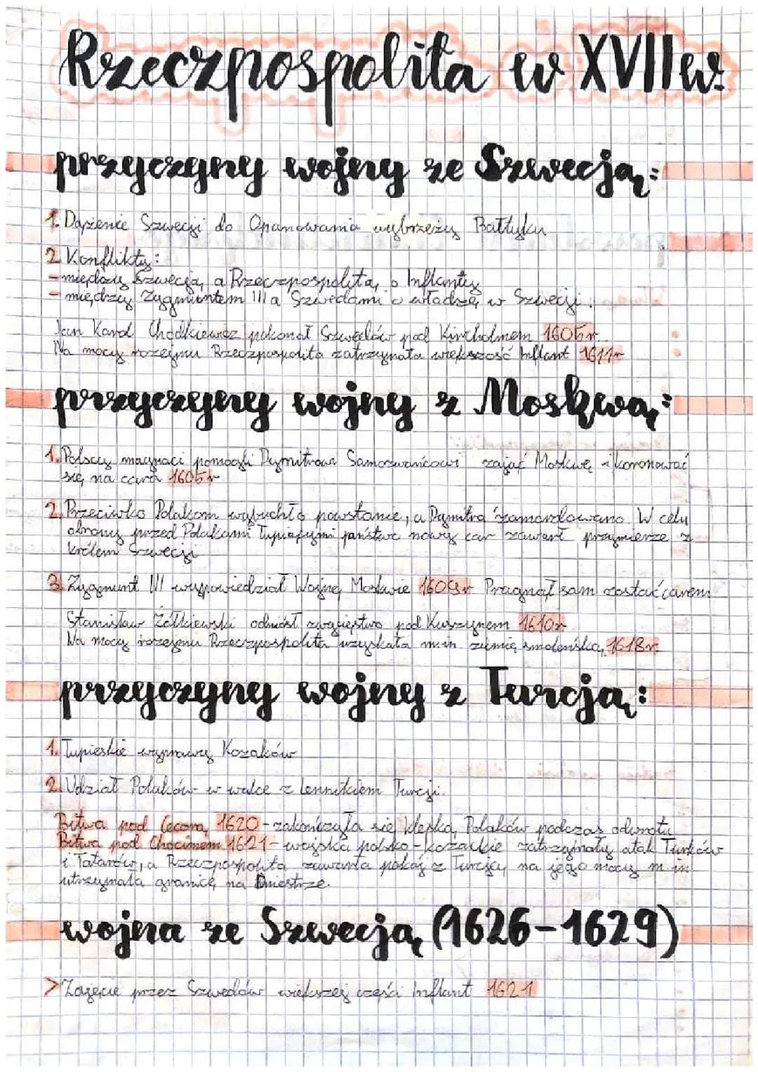 Rzeczpospolita w XVIIw. (klasa 6)