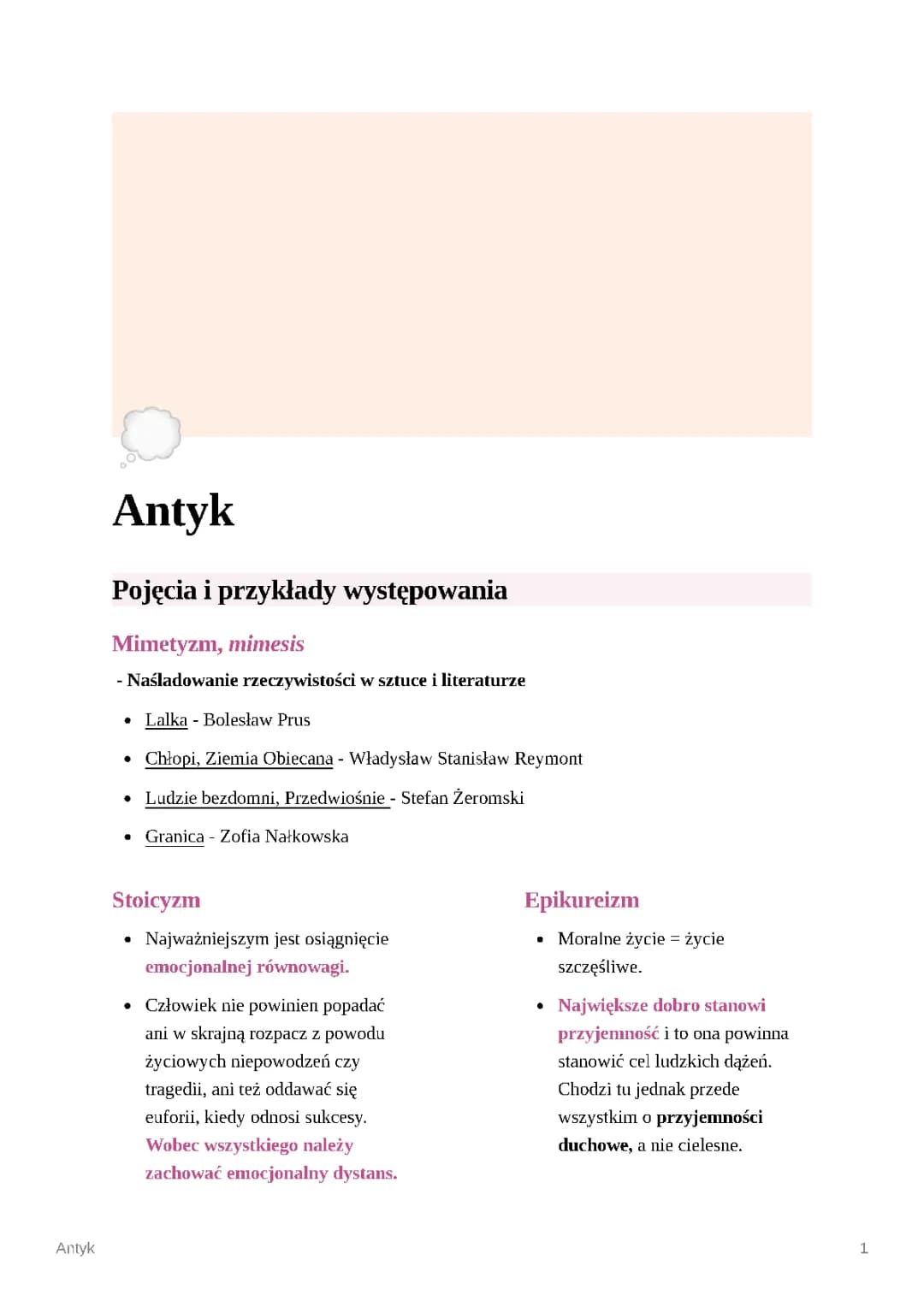 Antyk - Najważniejsze Informacje i Pojęcia dla Dzieciaków