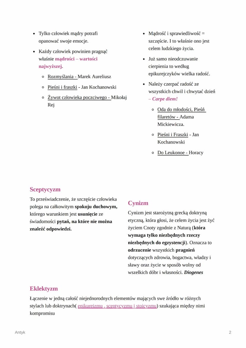 Antyk
O
Antyk
Pojęcia i przykłady występowania
Mimetyzm, mimesis
- Naśladowanie rzeczywistości w sztuce i literaturze
Lalka - Bolesław Prus
