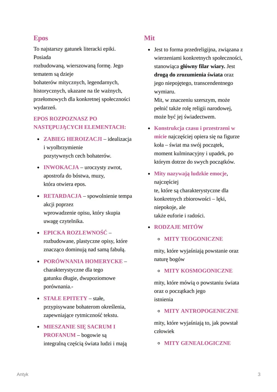 Antyk
O
Antyk
Pojęcia i przykłady występowania
Mimetyzm, mimesis
- Naśladowanie rzeczywistości w sztuce i literaturze
Lalka - Bolesław Prus
