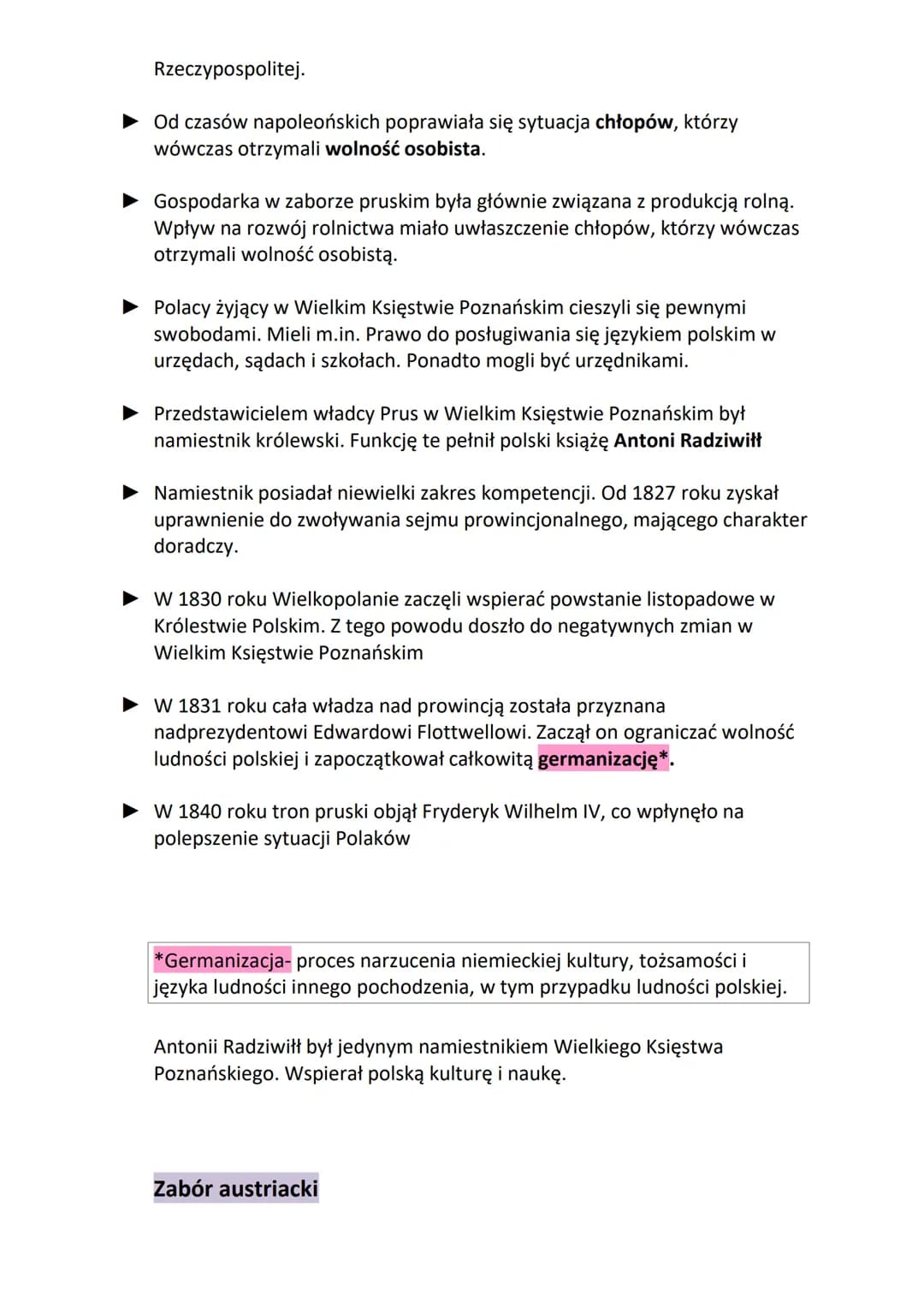 Ziemie Polskie w pierwszej połowie XIX stulecia
1. System Wiedeński na ziemiach Polski
Nowy podział ziem Polskich
Ziemie polskie w latach 18
