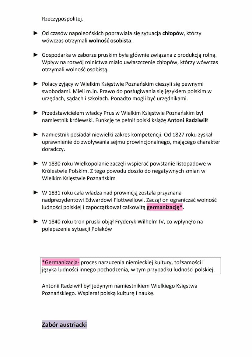 Ziemie Polskie w pierwszej połowie XIX stulecia
1. System Wiedeński na ziemiach Polski
Nowy podział ziem Polskich
Ziemie polskie w latach 18