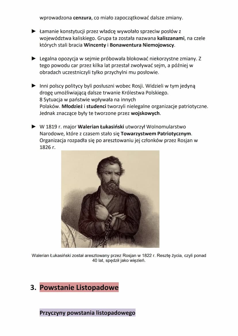 Ziemie Polskie w pierwszej połowie XIX stulecia
1. System Wiedeński na ziemiach Polski
Nowy podział ziem Polskich
Ziemie polskie w latach 18
