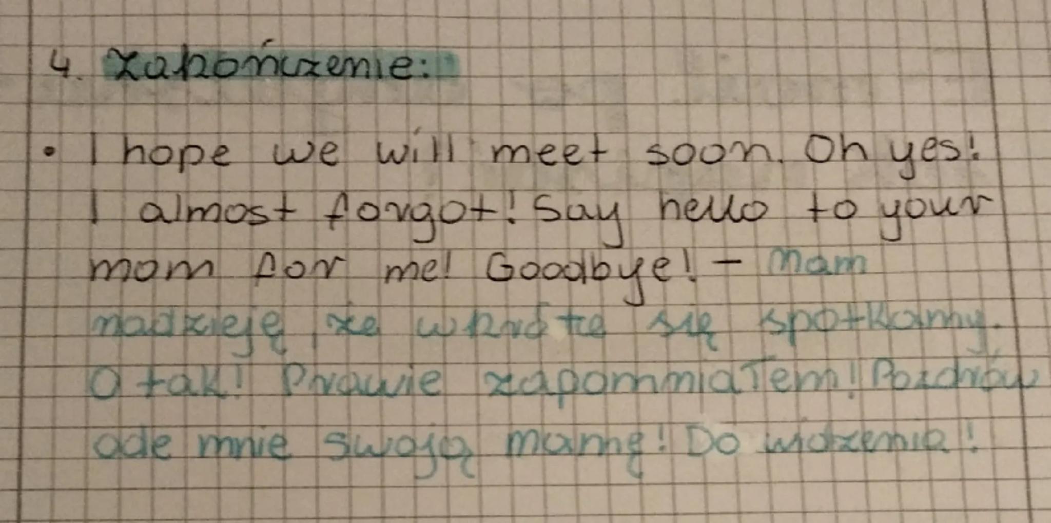 E-mail pe angielsku-
jak napisać?
1. Zwrot do adresata:
• Hey/Hi/Hello! - cresc
• Dear mom - droga mamo
2. Wstęp:
haven't written to you for
