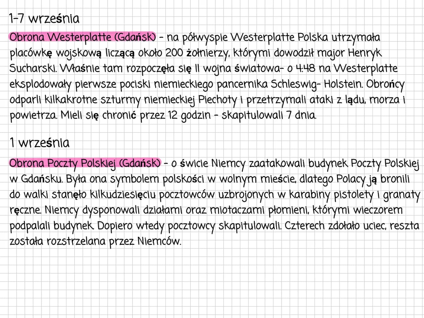Wojna obronna Polski
Historia
Wojna obronna Polski - trwała od 1 września do 5 października 1939 roku. Polacy
walczyli o to by:
1. Powstrzym