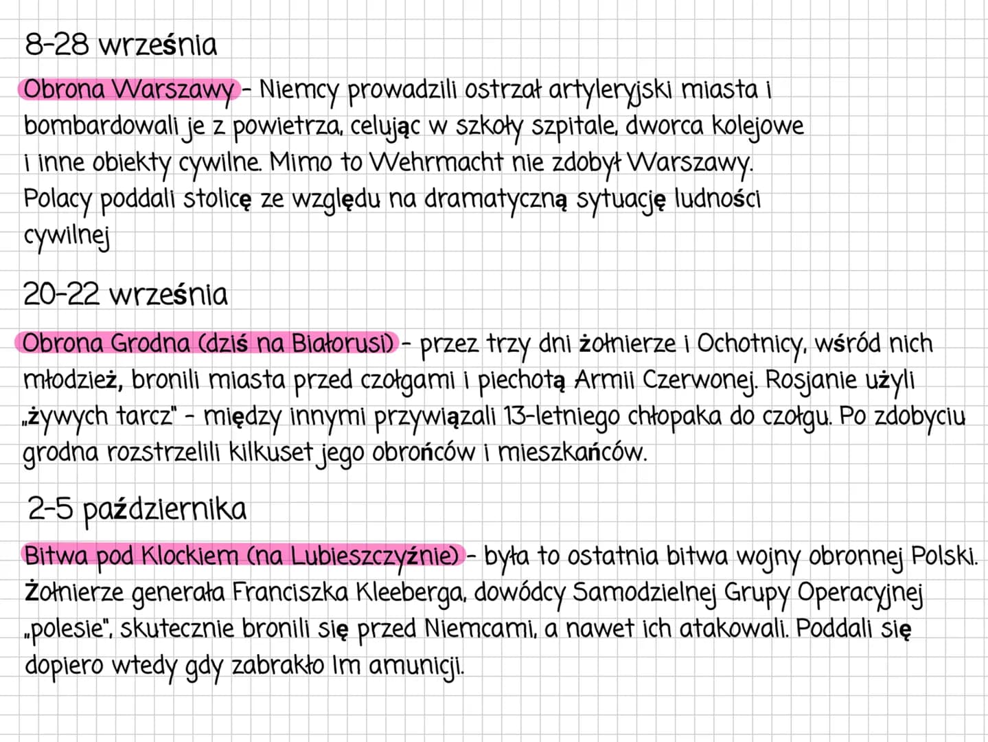 Wojna obronna Polski
Historia
Wojna obronna Polski - trwała od 1 września do 5 października 1939 roku. Polacy
walczyli o to by:
1. Powstrzym