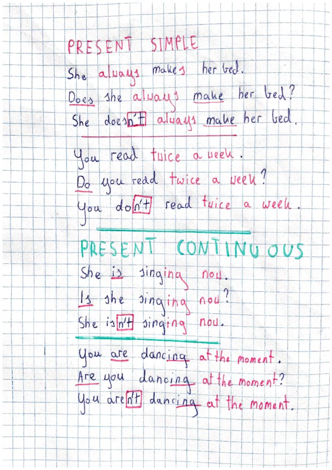 Zastosowanie Present Simple i Present Continuous