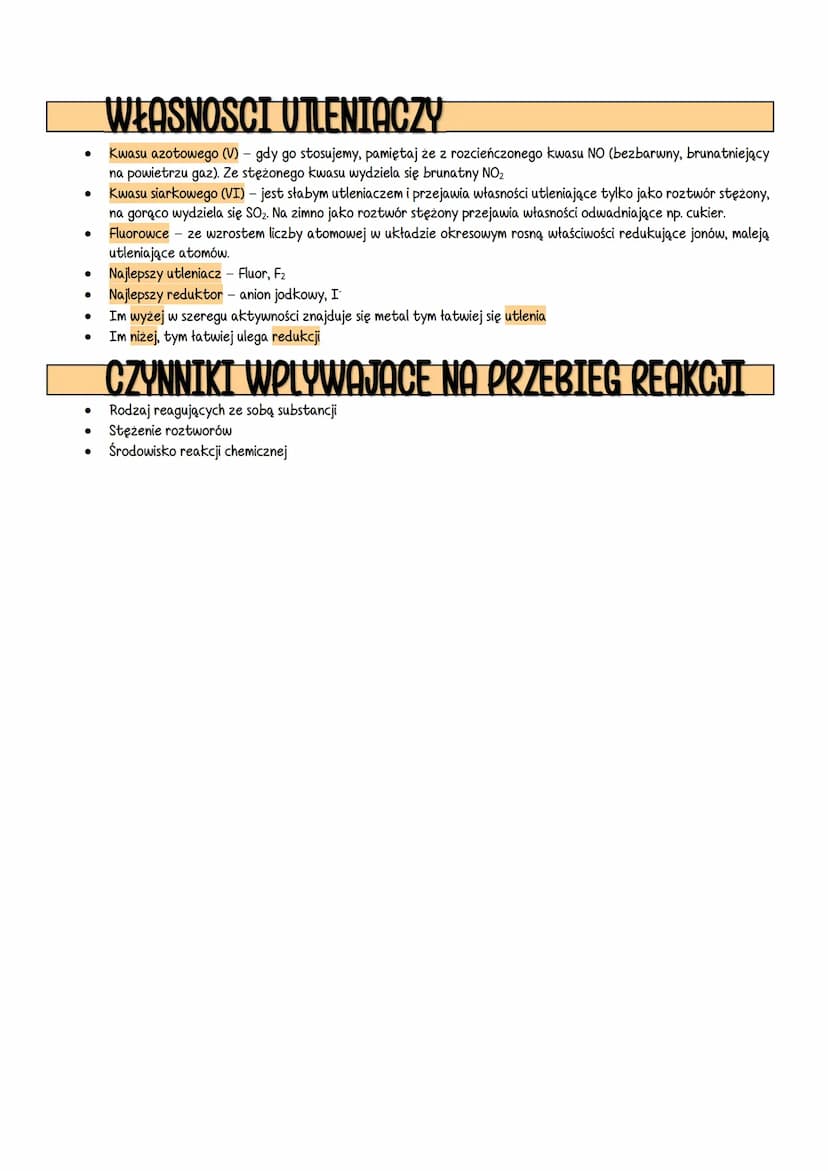 ●
●
●
BILANSOWANIE ROWNAN
Utlenianie (dezelektronacja) to podwyższanie stopnia utlenienia, oddawanie elektronów
Redukcja (elektronacja) to o