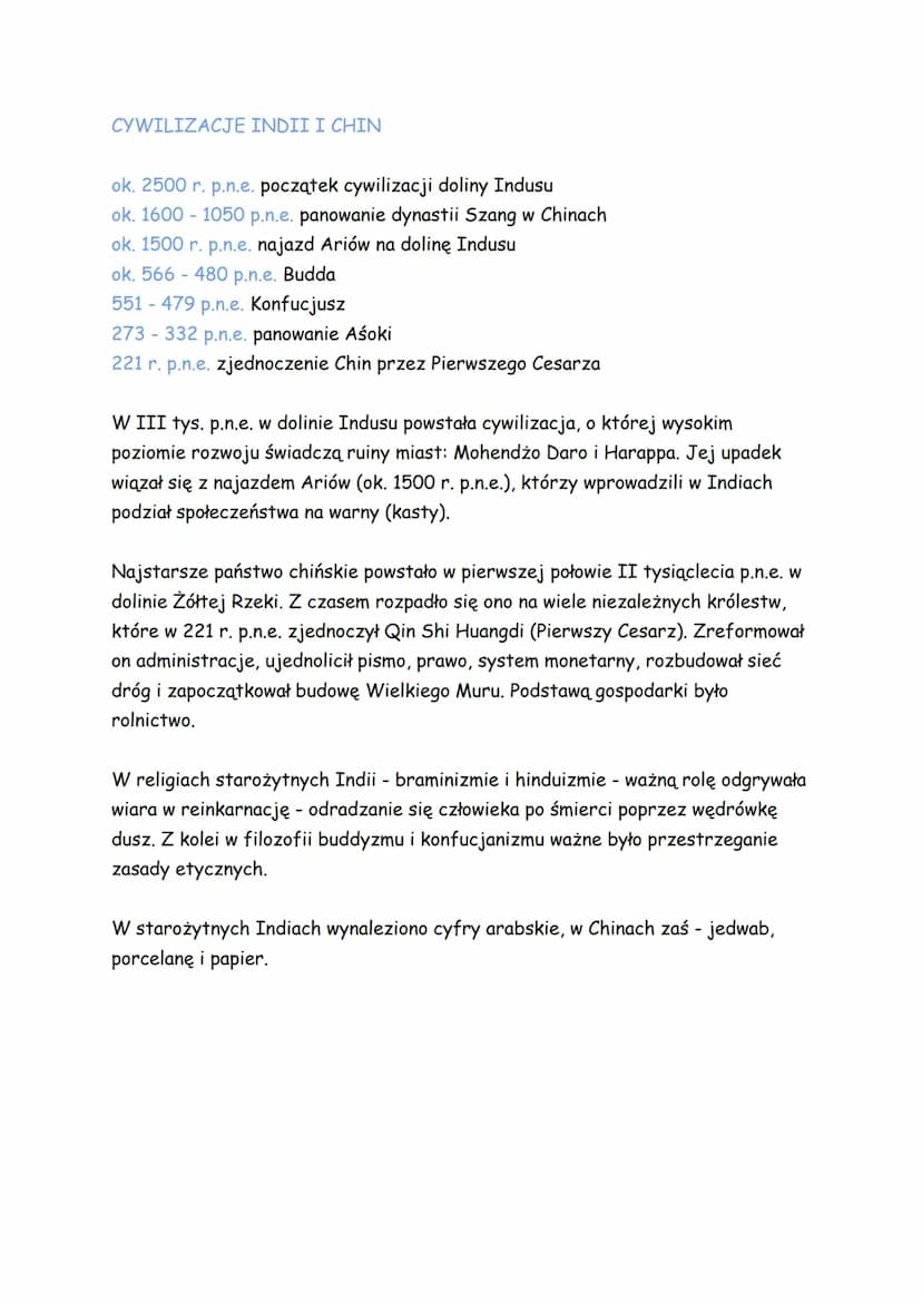 ZANIM ZACZĘŁA SIĘ HISTORIA
ok. 4,2 mln lat p.n.e australopitek
ok. 1,9 mln lat p.n.e. Homo erectus
ok. 2,5 mln - 15 tys. p.n.e. paleolit
ok.