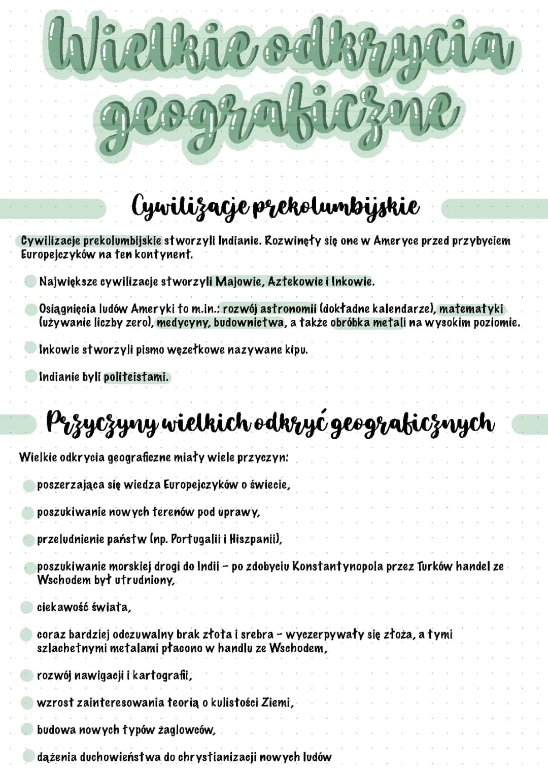 wielkie odkrycia geograficzne 