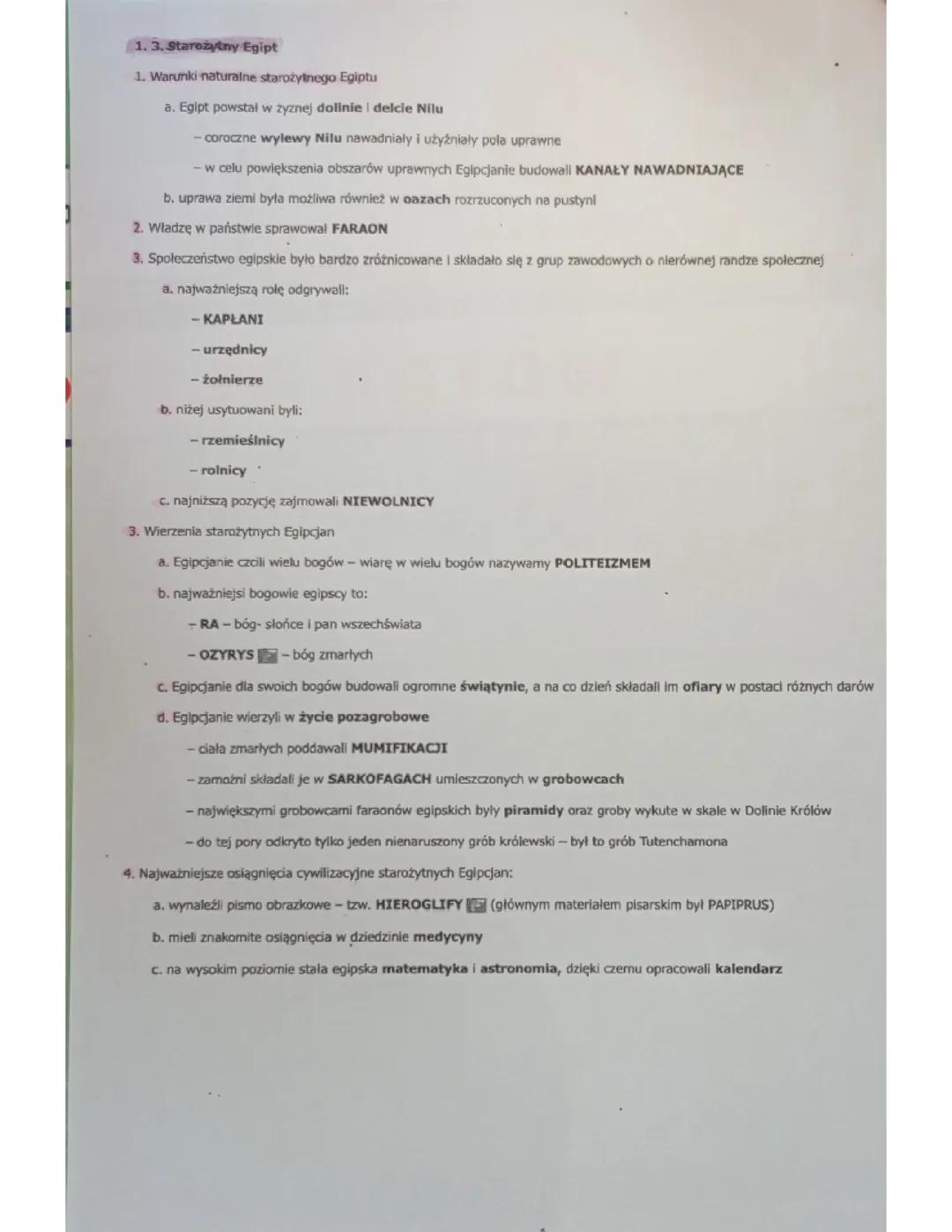 Historia i Kultura Starożytnego Egiptu