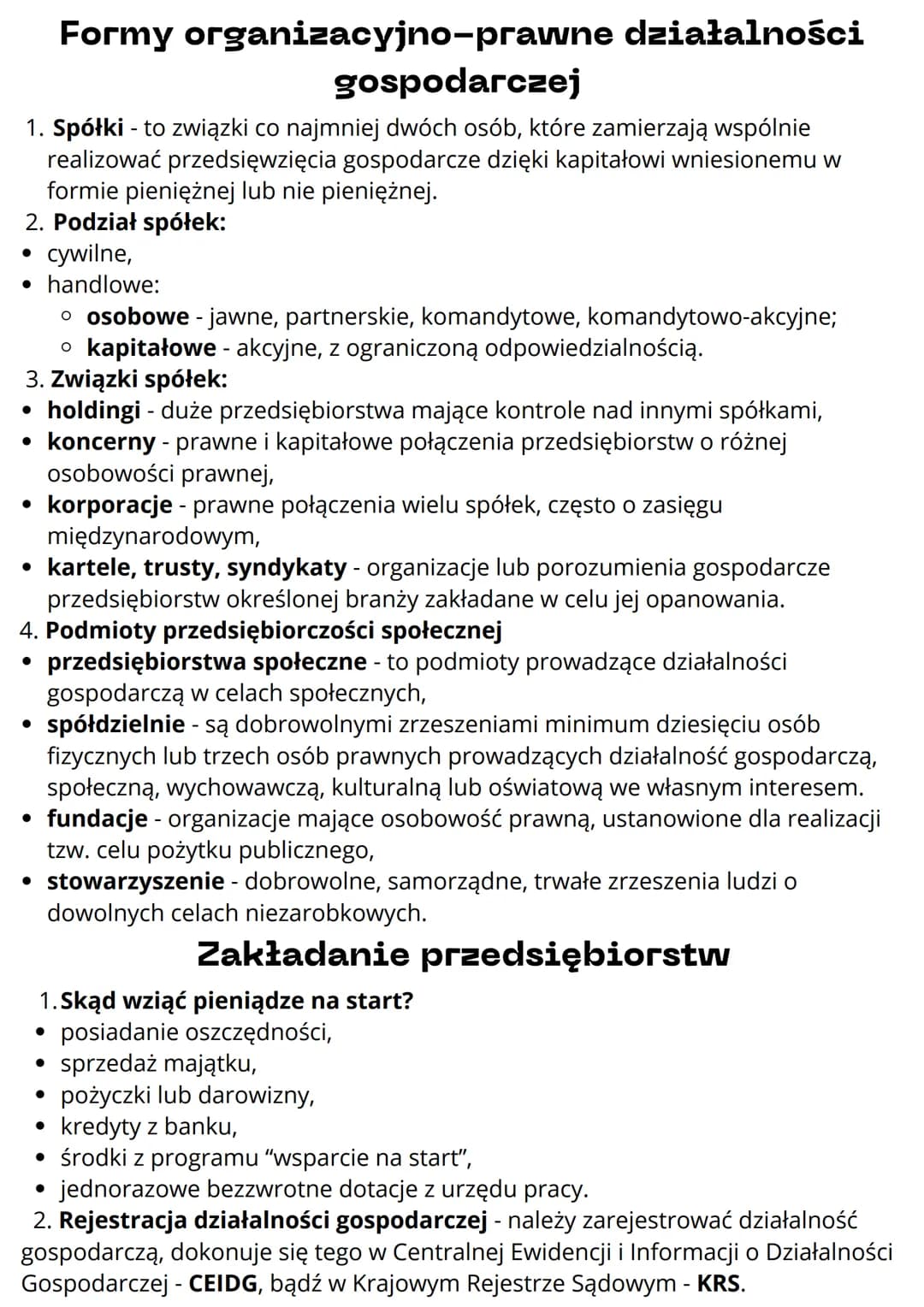 PRZEDSIĘBIORSTWO
Cele i rodzaje działaności gospodarczej
1. Głównym celem prowadzenia działalności gospodarczej jest osiąganie
maksymalnych 