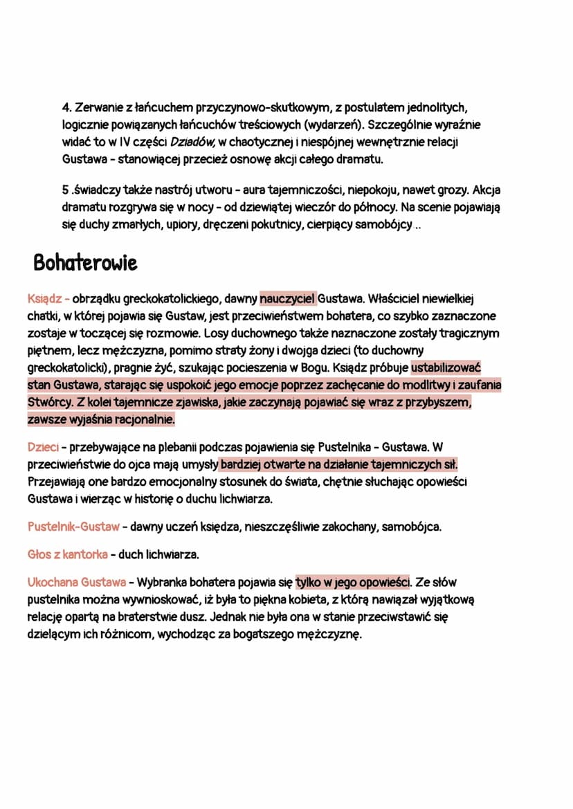 
<p>Tematem IV części Dziadów jest przede wszystkim wielka, nieszczęśliwa miłość głównego bohatera - Gustawa. Przybywa on w noc Dziadów do d