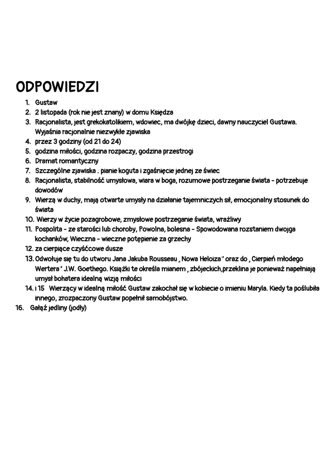 
<p>Tematem IV części Dziadów jest przede wszystkim wielka, nieszczęśliwa miłość głównego bohatera - Gustawa. Przybywa on w noc Dziadów do d