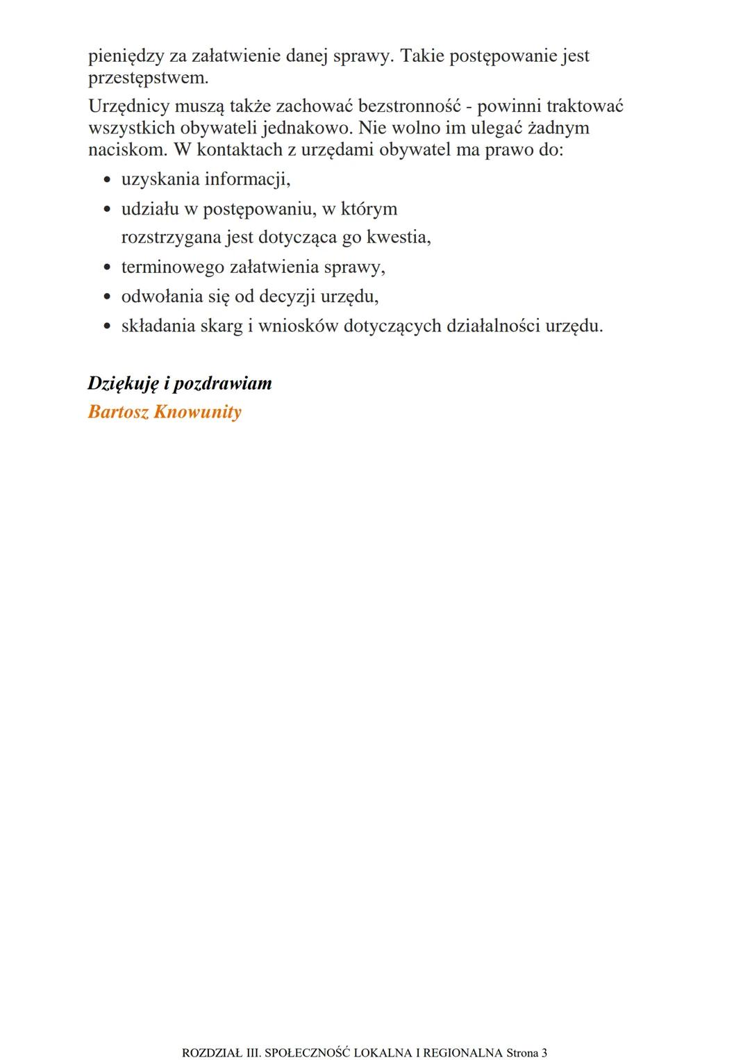 # Obywatele a organy samorządu
Saturday, November 23, 2024 9:26 PM

Klasa 8,, Dziś i Jutro "Nowa Era

Obywatel w urzędzie - Wiele spraw urzę