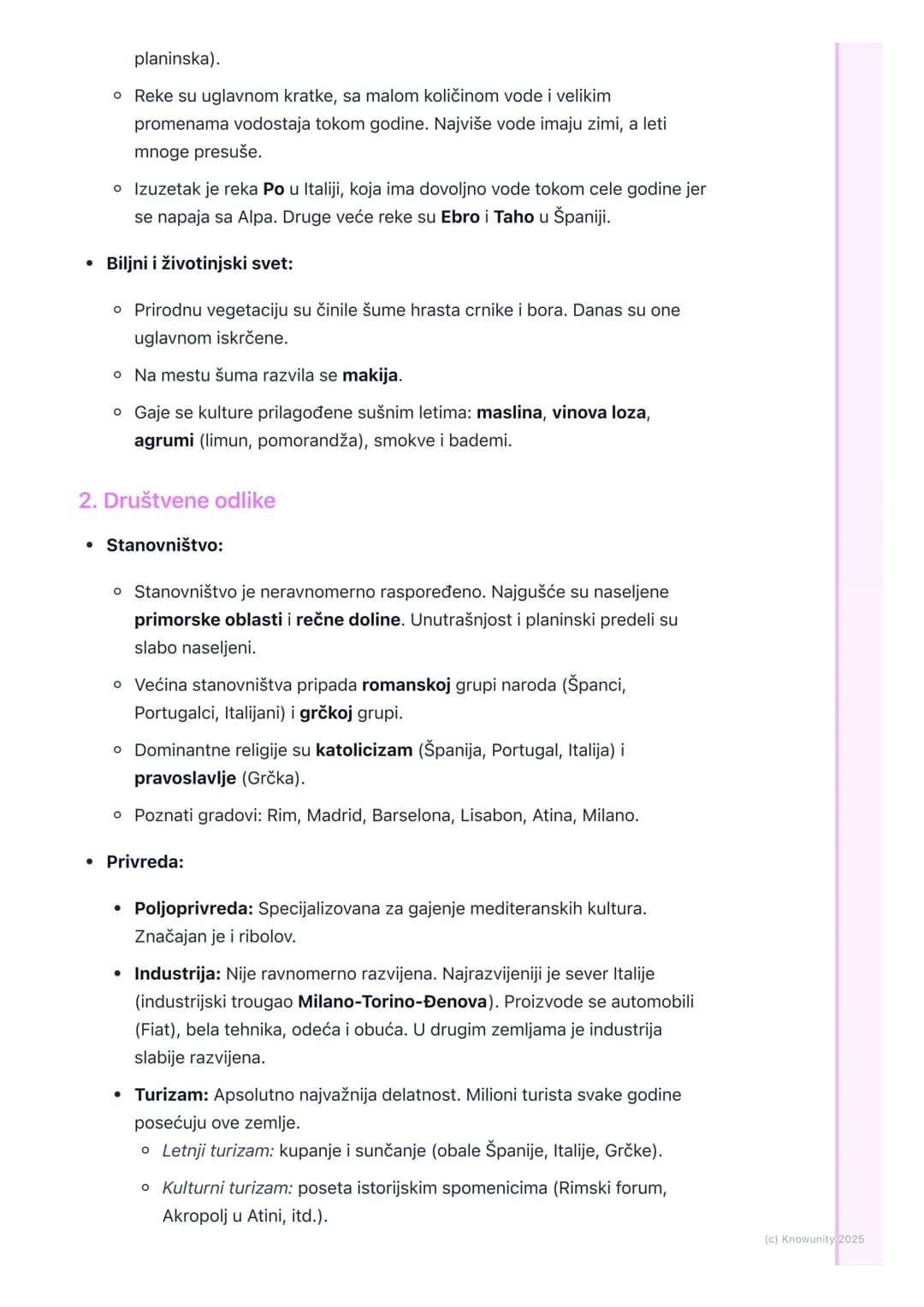 # Južna Evropa

Uvod u Južnu Evropu

Južna Evropa obuhvata države koje se nalaze na tri velika poluostrva u
Sredozemnom moru: Pirinejskom, A