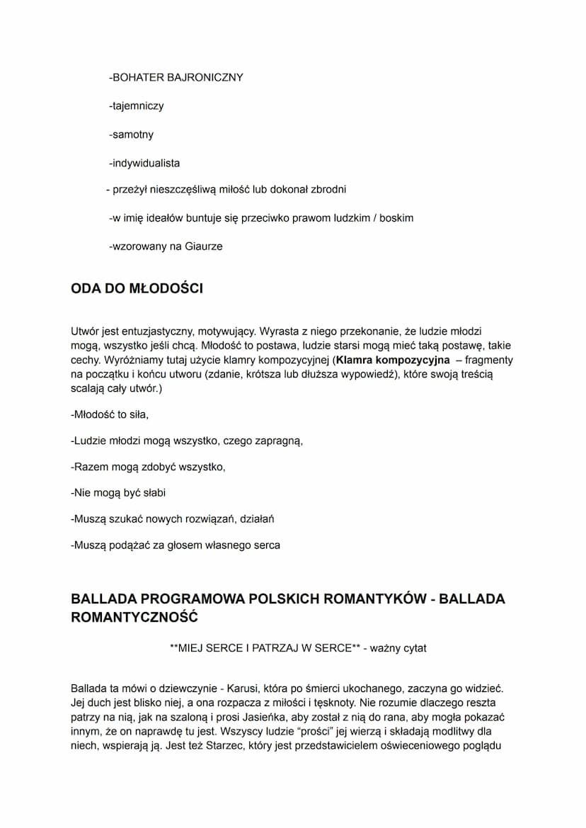 Romantyzm
Przedział czasowy:
Polska - od wydania Ballad i romansów Mickiewicza 1822 do 1863
● Europa - od rewolucji francuskiej (wolność, ró