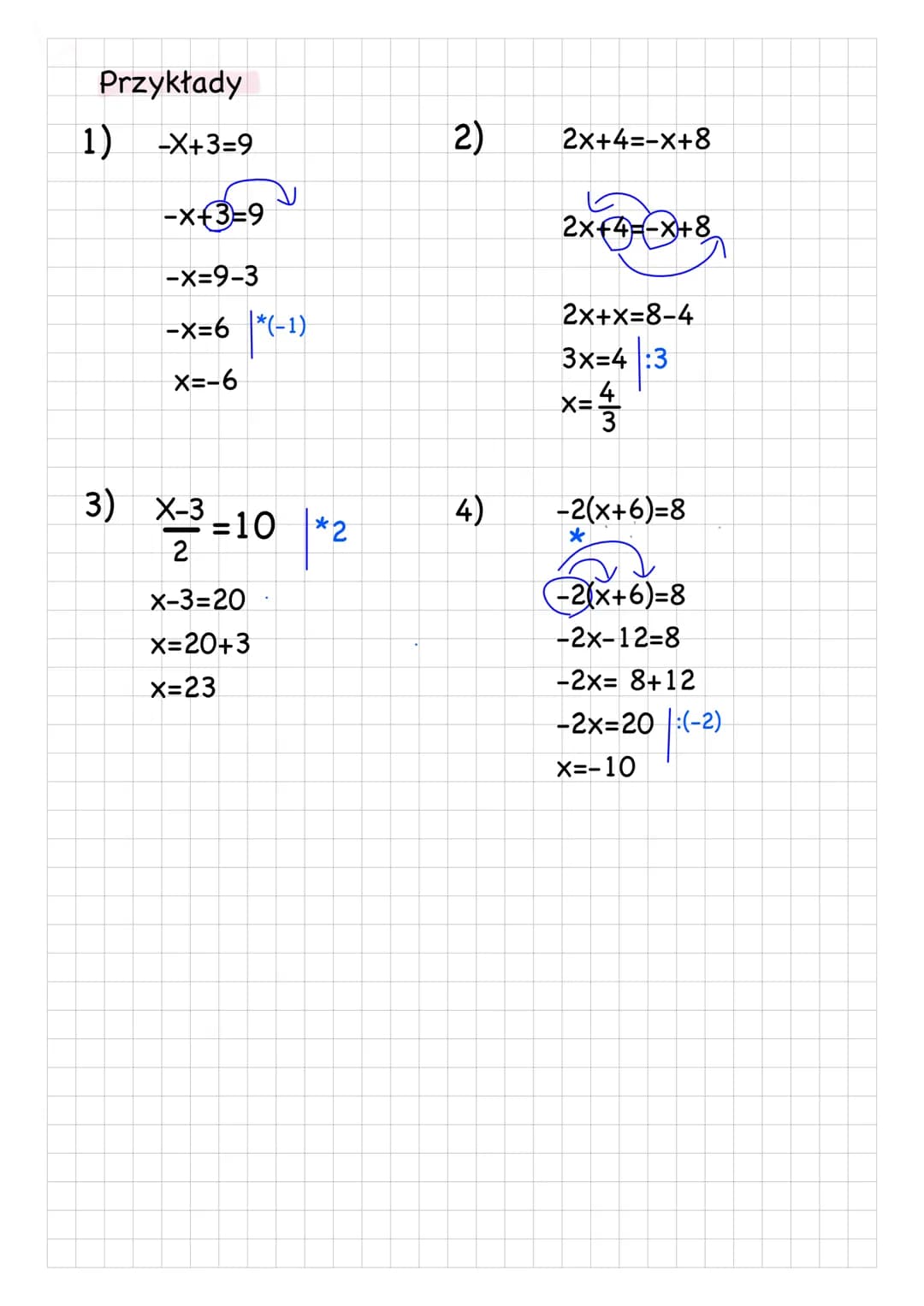 Równania z jedną niewiadomą
Równanie z jedną nieawiadomą
to równość dwóch wyrażeń
algebraicznych w których
występuje dokładnie jedna
nieawia