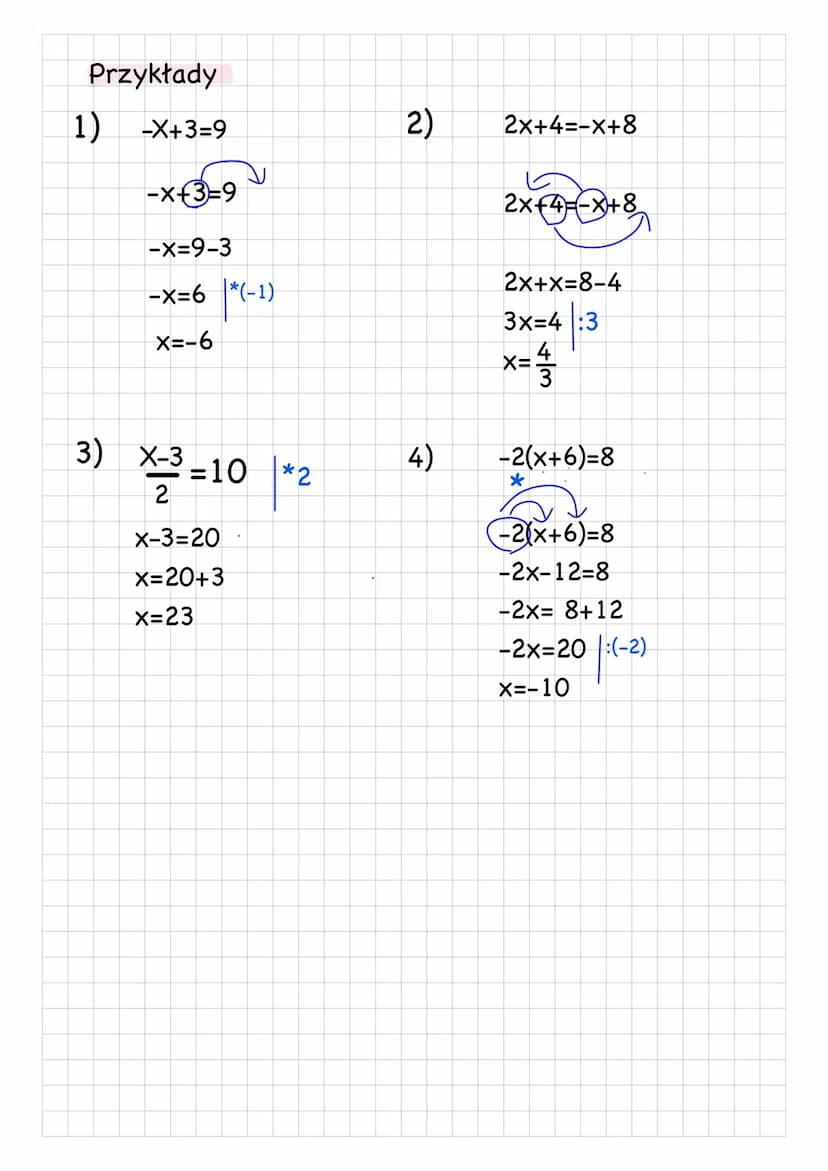 Równania z jedną niewiadomą
Równanie z jedną nieawiadomą
to równość dwóch wyrażeń
algebraicznych w których
występuje dokładnie jedna
nieawia