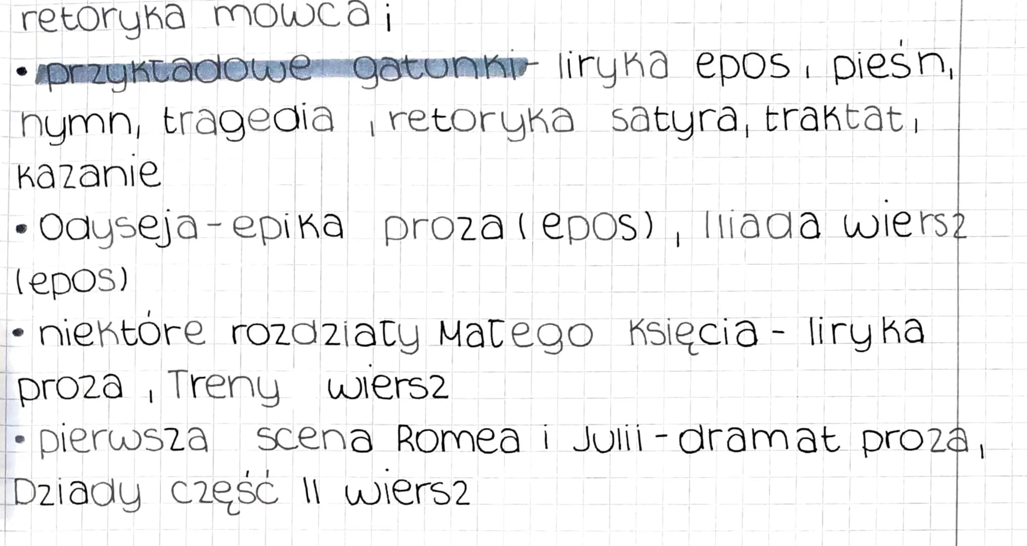 J. polstri
cechy tebretów literackich
• walory estetyczne - przynależnośc literatury
do dzieł sztuki, wytworow estetycznych;
fikcyjnosc wyst