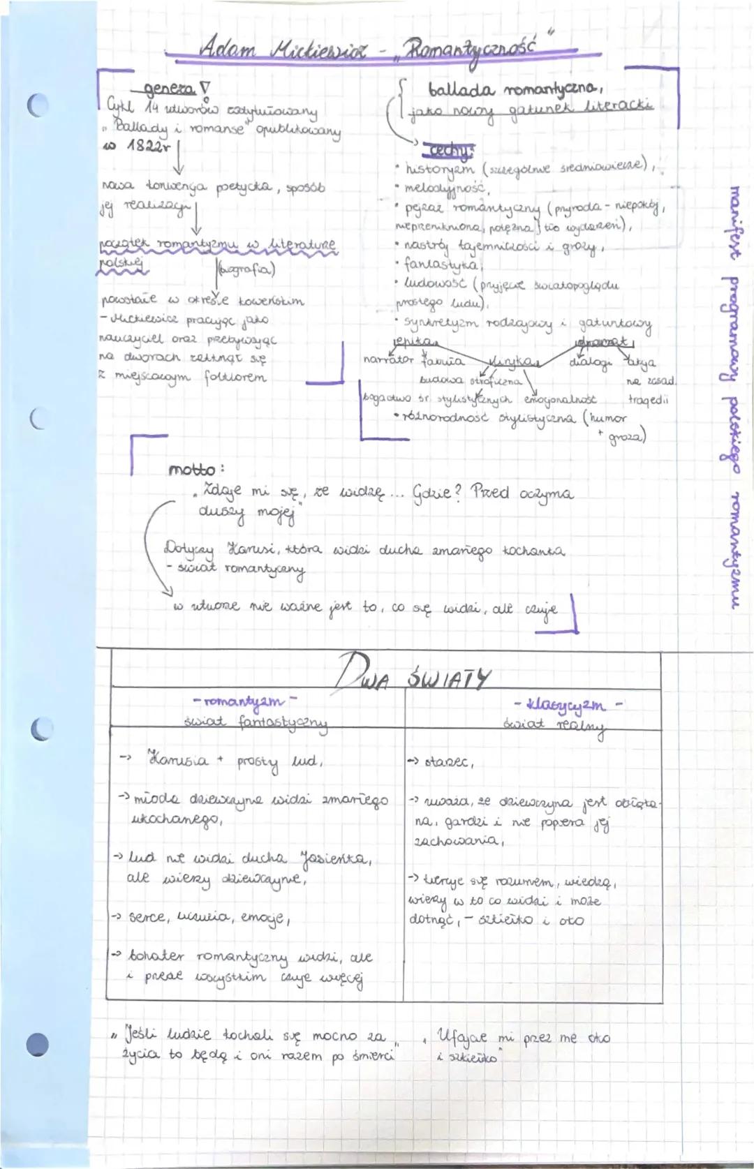 Romantyczność Adama Mickiewicza - Streszczenie, Bohaterowie i Interpretacja