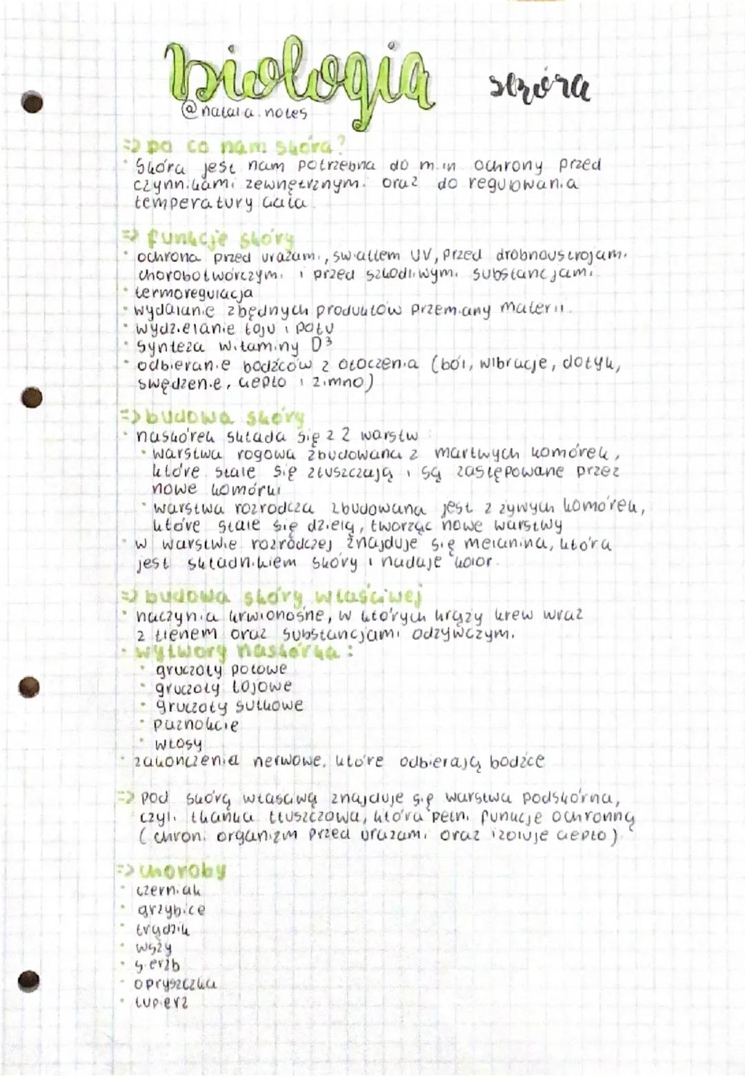 •
biologia
@natal a notes.
2 pa co nam stord?
strora
Suora jest nam potrzebna do min ochrony przed
czynn.uami zewnętrznym oraz do regulowani