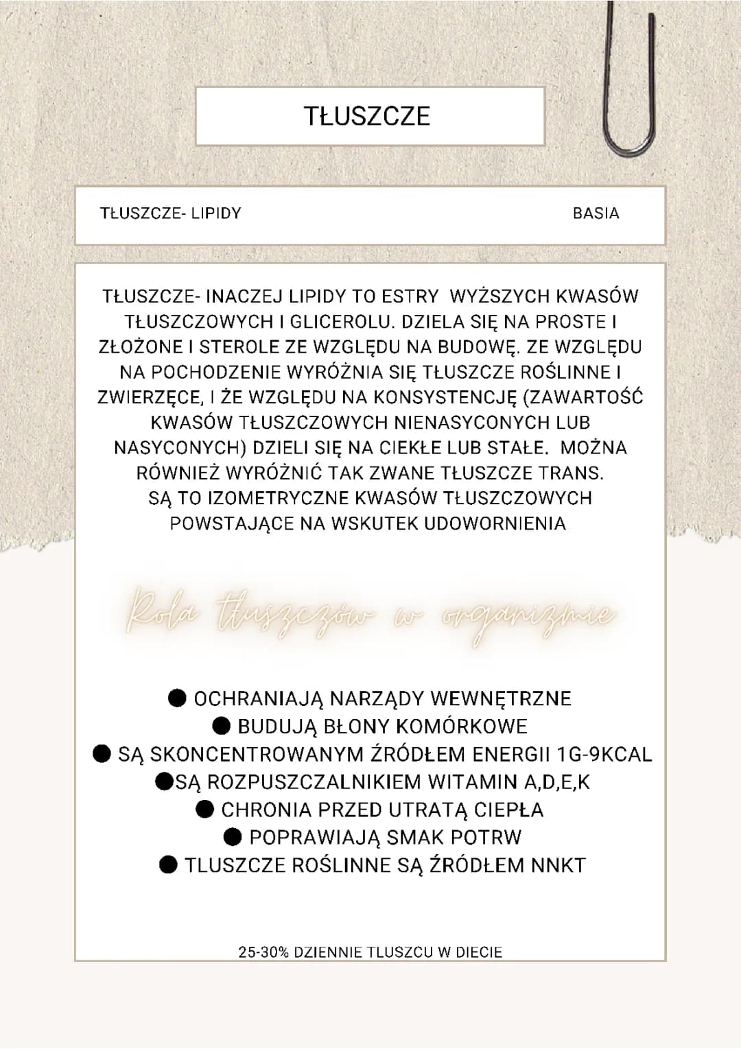 tłuszcze