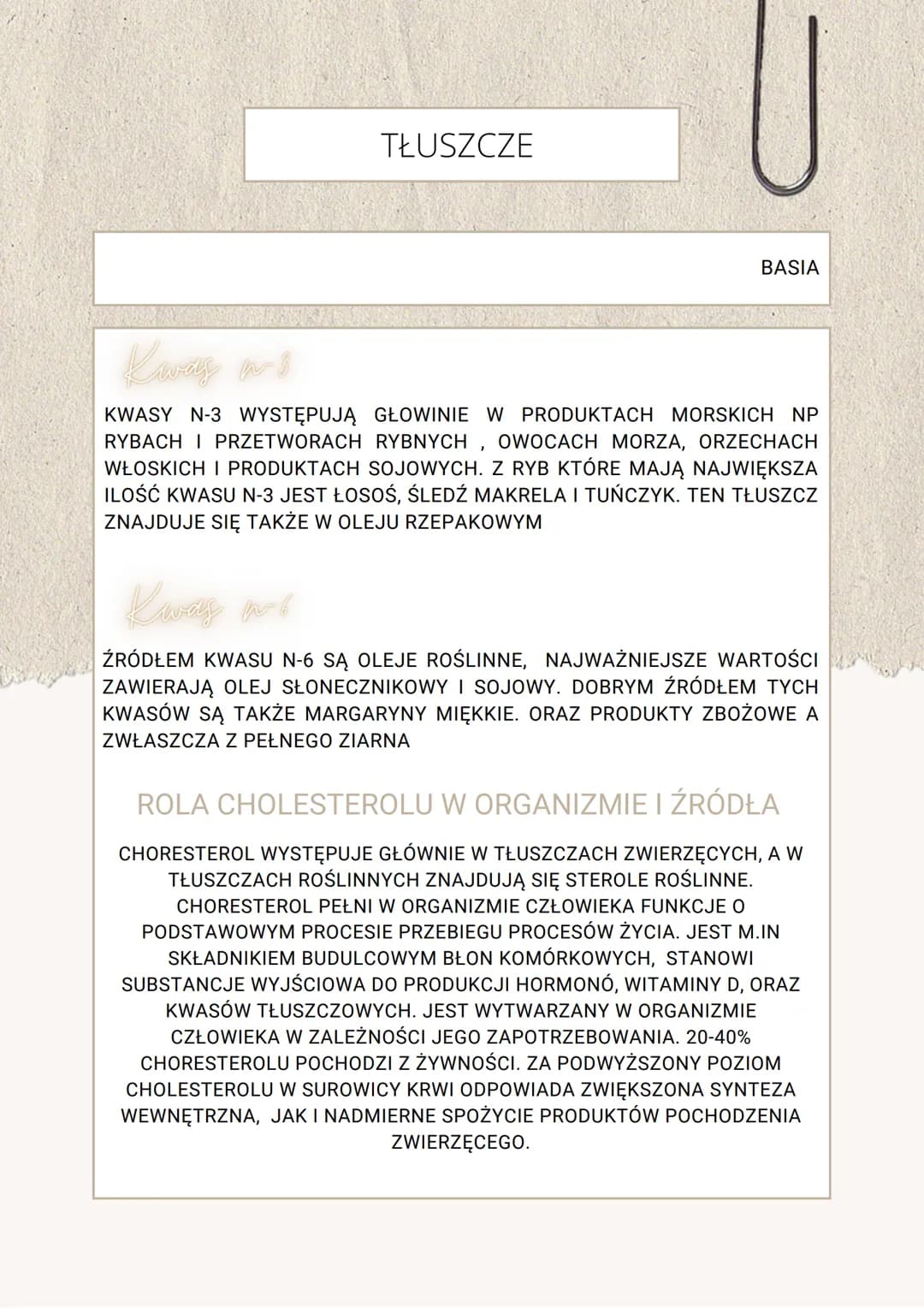 TŁUSZCZE- LIPIDY
TŁUSZCZE
BASIA
TŁUSZCZE- INACZEJ LIPIDY TO ESTRY WYŻSZYCH KWASÓW
TŁUSZCZOWYCH I GLICEROLU. DZIELA SIĘ NA PROSTE I
ZŁOŻONE I