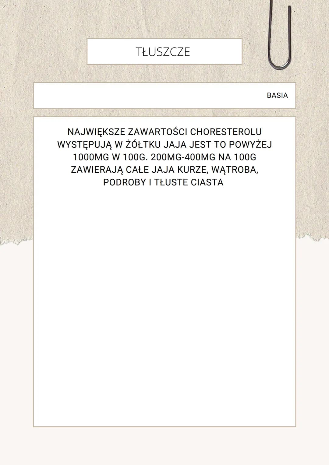 TŁUSZCZE- LIPIDY
TŁUSZCZE
BASIA
TŁUSZCZE- INACZEJ LIPIDY TO ESTRY WYŻSZYCH KWASÓW
TŁUSZCZOWYCH I GLICEROLU. DZIELA SIĘ NA PROSTE I
ZŁOŻONE I