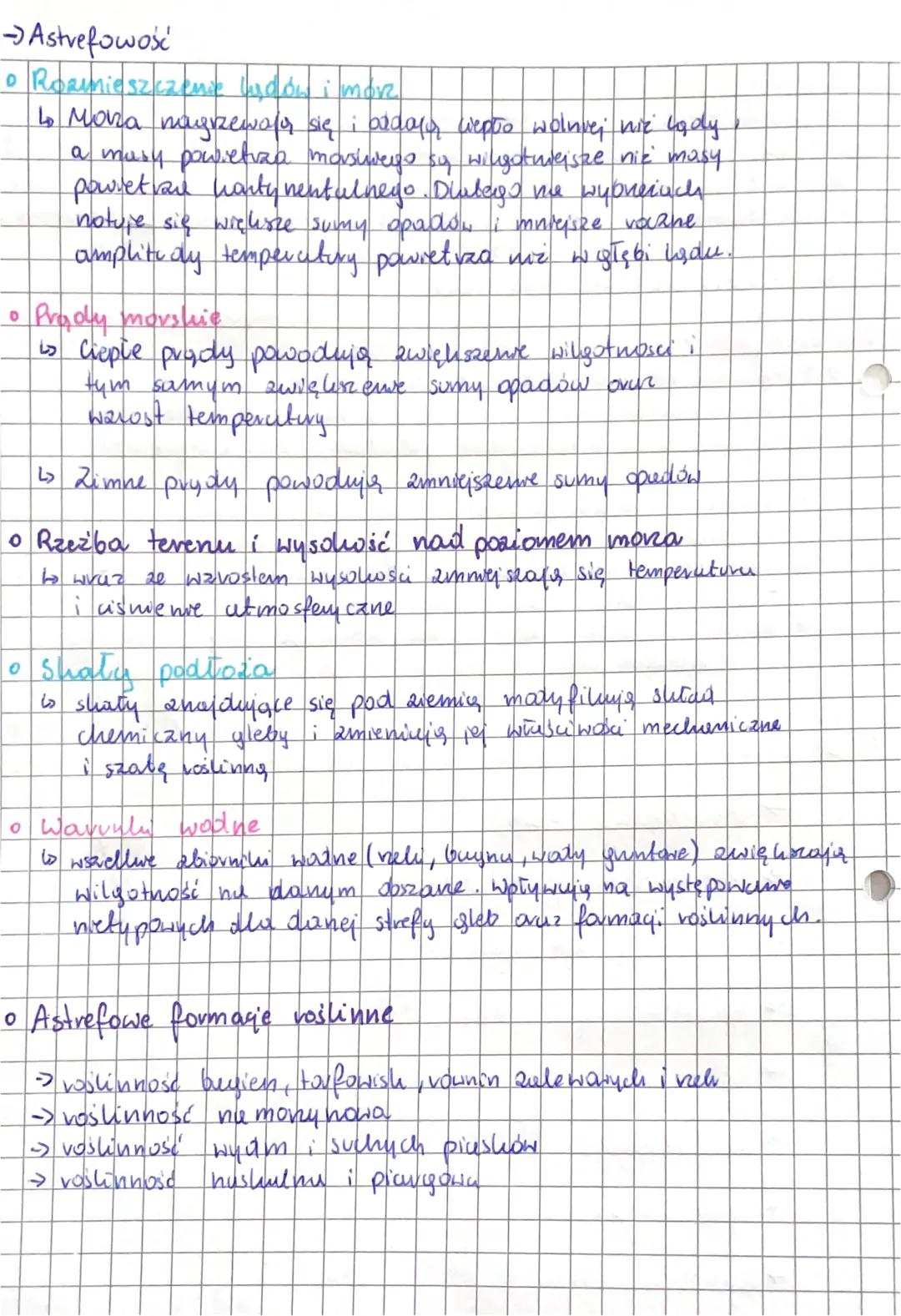 →
Astrefowość
• Rozmieszczenie wądów i morz
↳ Moha nagrzewają się i odday wepto wolniej nie wody
a musy powietrza morsweys sy wingotmejsze n