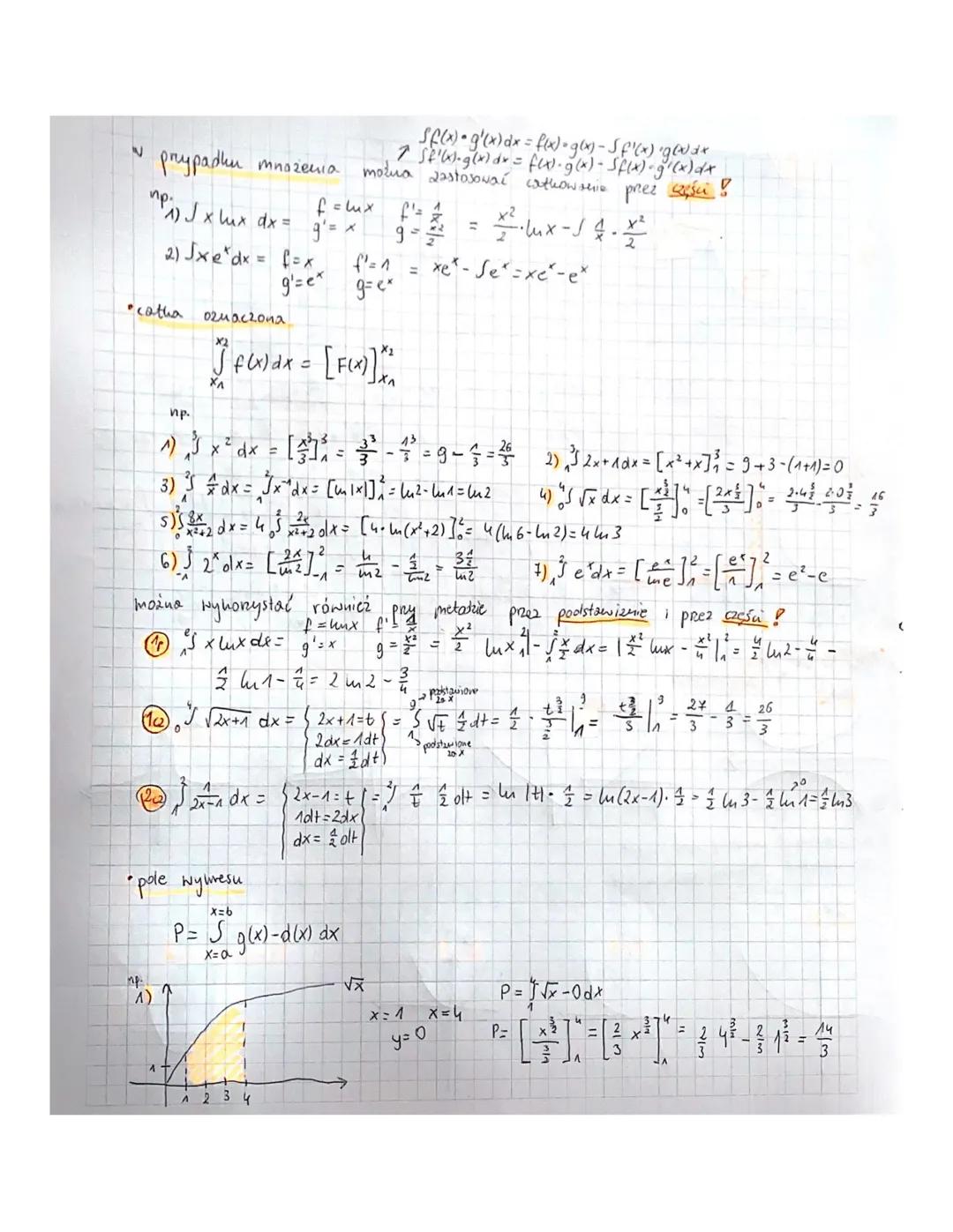 • pochodne
f(x)=C P(x) = 0
f(x)=x"
flx) = x
f(x) =
f'(x) = 1
f'(x) = -√2
f(x)=√x f'(x) = - = ²
• potęgi
f'(x)= nx"
f(x) = ax f'(x) = a* (ma
